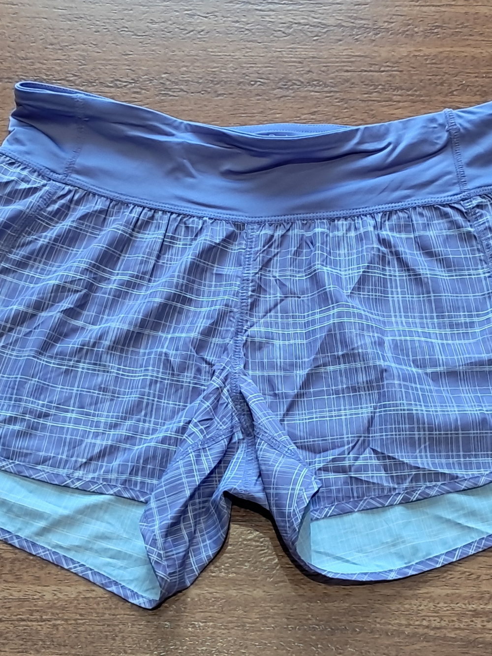 GAP Lavender Plaid Athletic Shorts